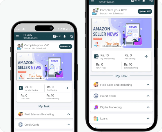 GigBiz mobile app preview